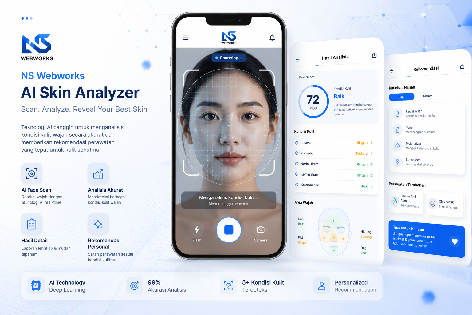 Aplikasi AI Skin Heare Analyzer